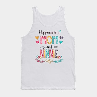 Happiness Is A Mom And Ninnie Wildflower Happy Mother's Day Tank Top